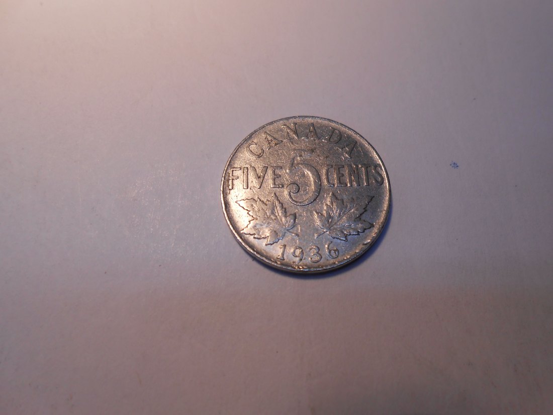  5 Cent 1936 Georg V. ( Nickel )   