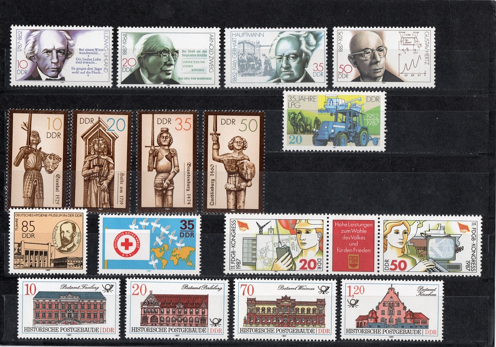  DDR LOT 1987 **Postfrisch / 17 Werte / Mi: 9,20 €   