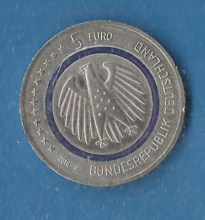  BRD 5 Euro Planet Erde 2016 A Frank Maurer Koblenz AF777   