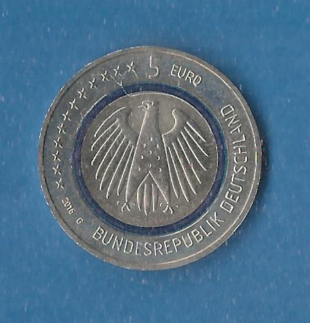  BRD 5 Euro Planet Erde 2016 G Frank Maurer Koblenz AF786   