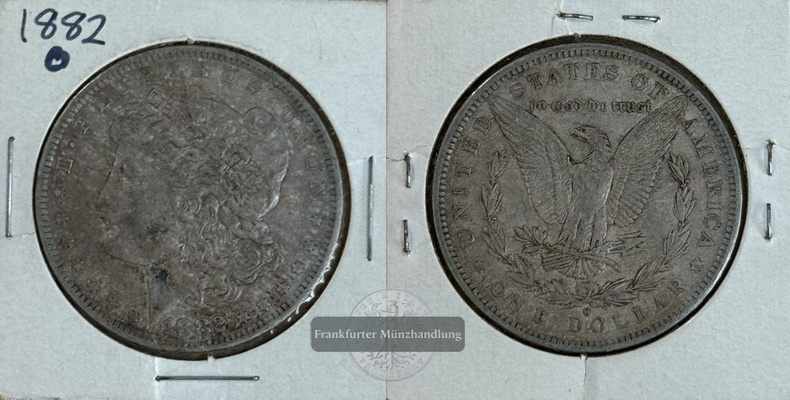  USA,  1 Dollar  O 1882   Morgan Dollar   FM-Frankfurt   Feinsilber: 24,06g   