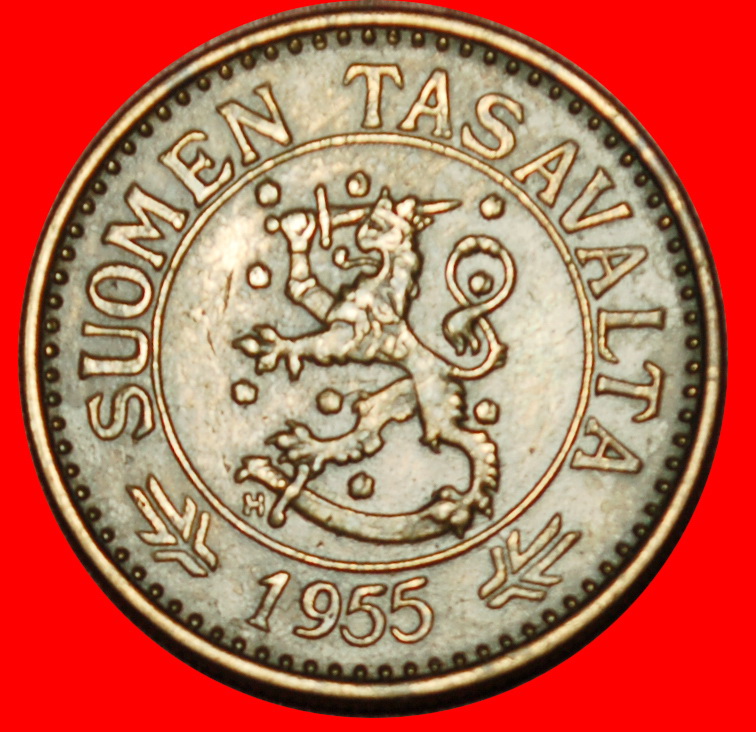  Ⰶ PINE TREE (1952-1962): FINLAND ★ 10 MARKS 1955H DIE B!★LOW START★NO RESERVE!   