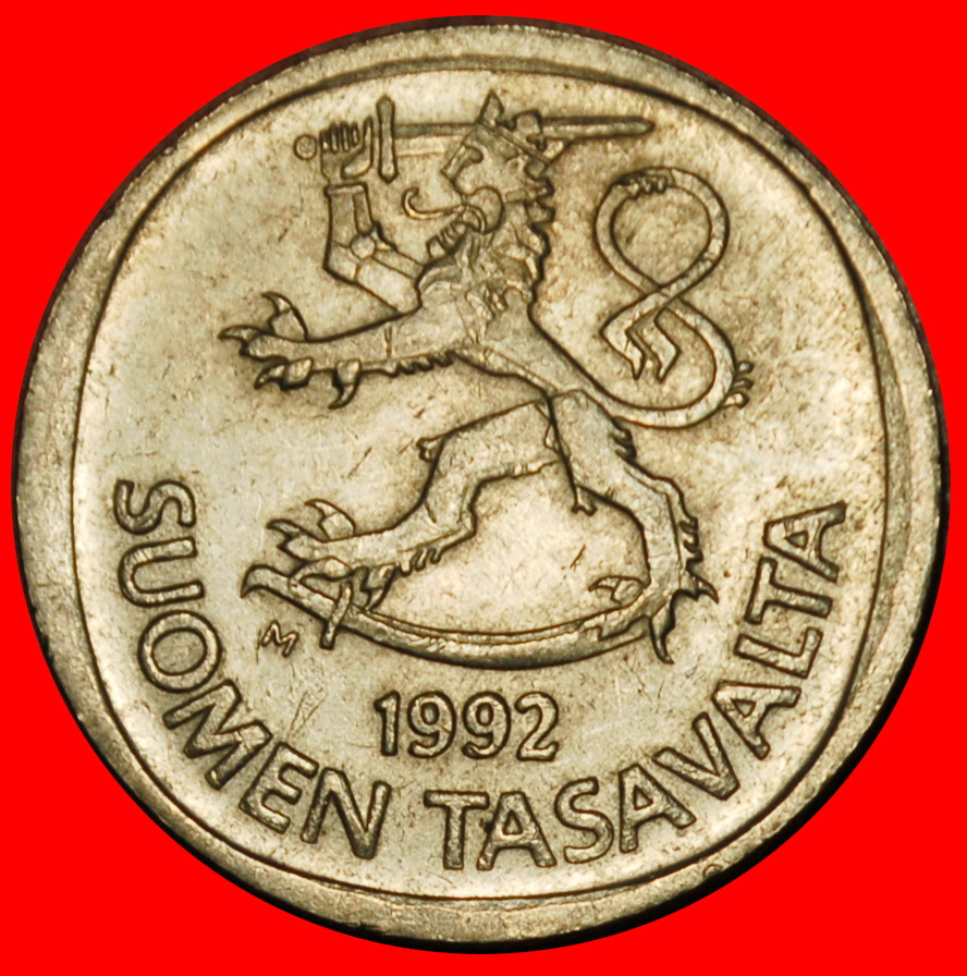  Ⰶ LION (1969-1993): FINLAND ★ 1 MARK 1992M UNCOMMON!★LOW START★NO RESERVE!   