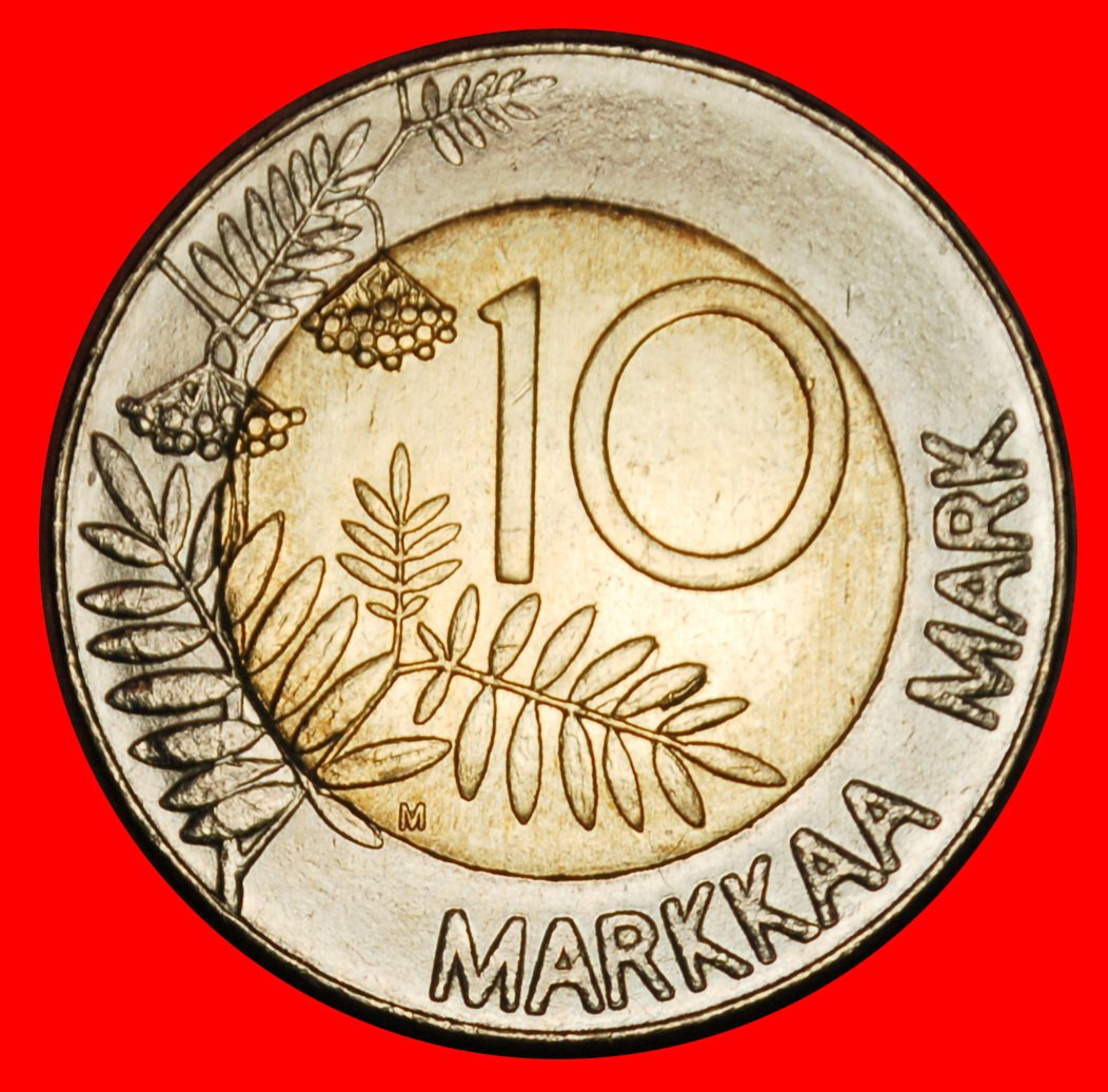  Ⰶ BIMETALLIC (1993-2001): FINLAND ★ 10 MARKS 1996M UNC MINT LUSTRE!★LOW START★NO RESERVE!   