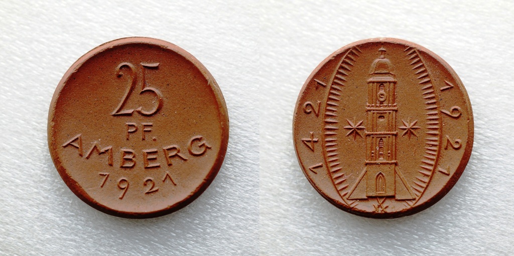  Notgeld, Amberg, 25 Pfennig 1921   