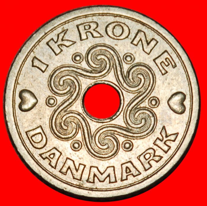  Ⰶ HEARTS (1992-2023): DENMARK ★ 1 CROWN 1994! MARGRETHE II (1972-)★LOW START★NO RESERVE!   