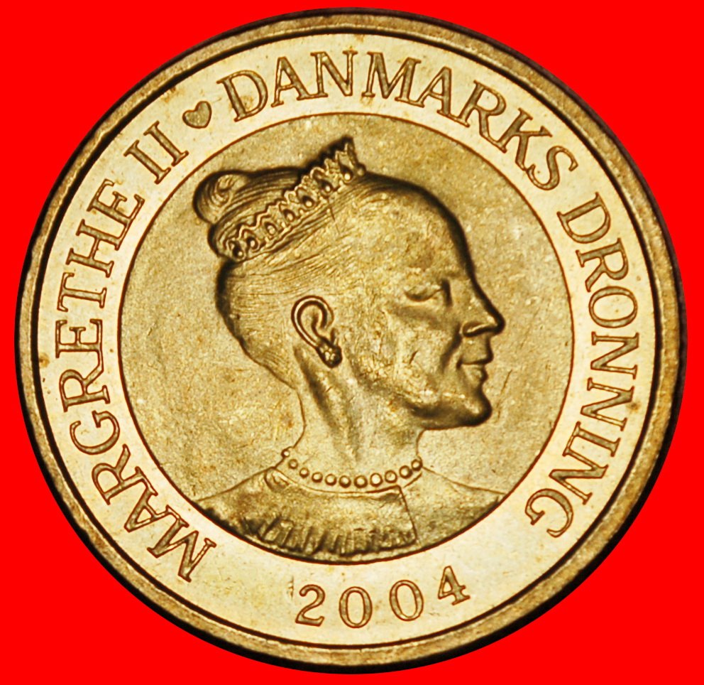  Ⰶ GOLDENE GANS 1871: DÄNEMARK★ 20 KRONER 2004! MARGRETHE II. (1972-) STG STEMPELGLANZ★OHNE VORBEHALT   