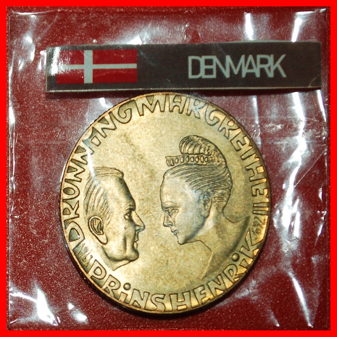  Ⰶ SILVER WEDDING ERROR: DENMARK ★20 CROWNS 1967-1992! MARGRETHE II (1972-) UNC★LOW START★NO RESERVE!   