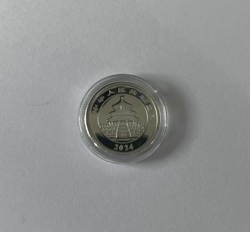  China 100 Yuan 2024 Panda 3 Gramm Platin 999 Proof mit OVP   