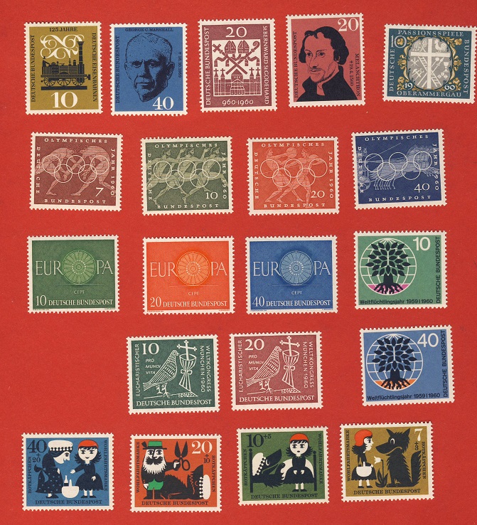  Bund 1960 mit Sätze + Marken Postfrisch   