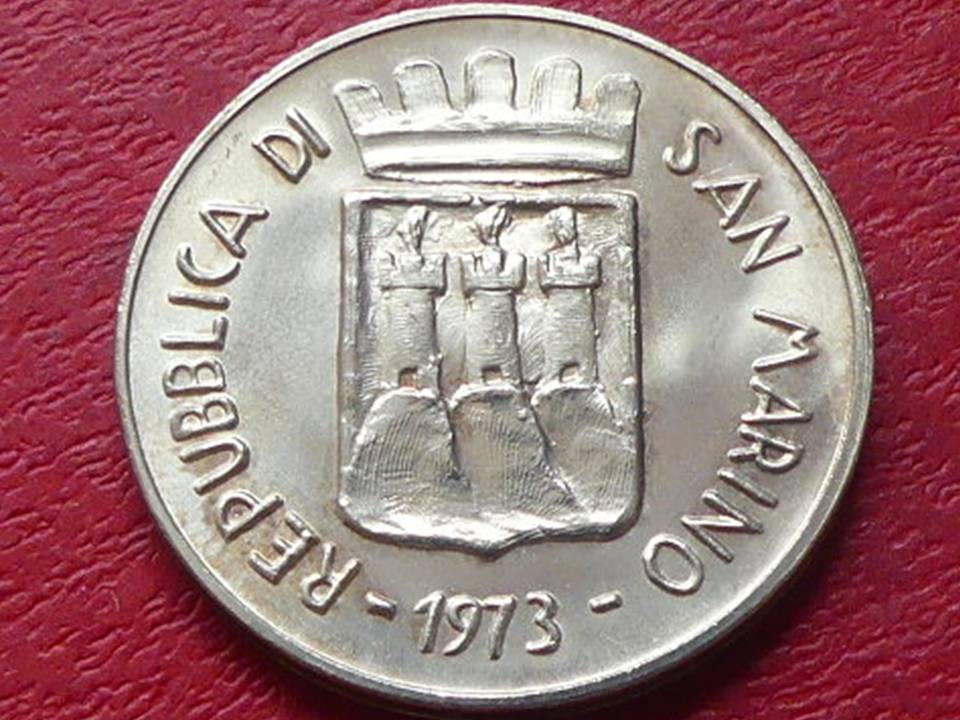  Silbermünze San Marino 500 Lire 1973   