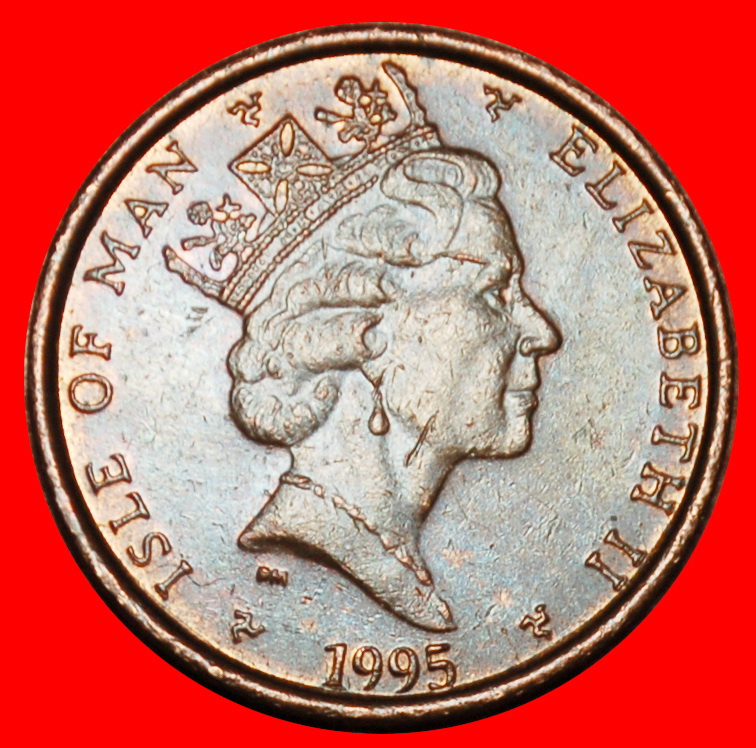  Ⰶ GREAT BRITAIN (1988-1995): ISLE OF MAN★1 PENNY 1995AA★ELIZABETH II 1953-2022★LOW START★NO RESERVE!   