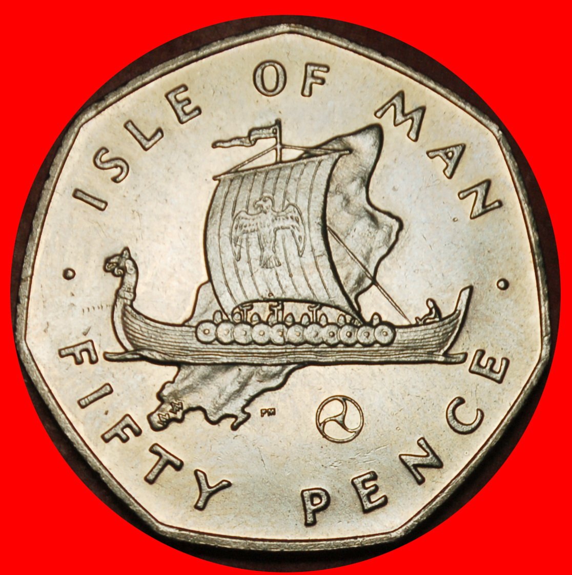  Ⰶ GREAT BRITAIN (1976-1979):ISLE OF MAN★50 PENCE 1979AA★ELIZABETH II 1953-2022★LOW START★NO RESERVE!   