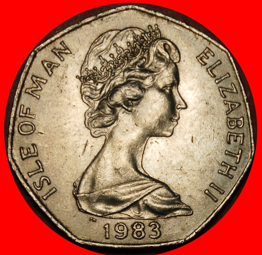  Ⰶ GROSSBRITANNIEN: INSEL MAN★ 50 PENCE 1983AA MOTORRAD SELTEN★ELISABETH II 1953-2022★OHNE VORBEHALT!   