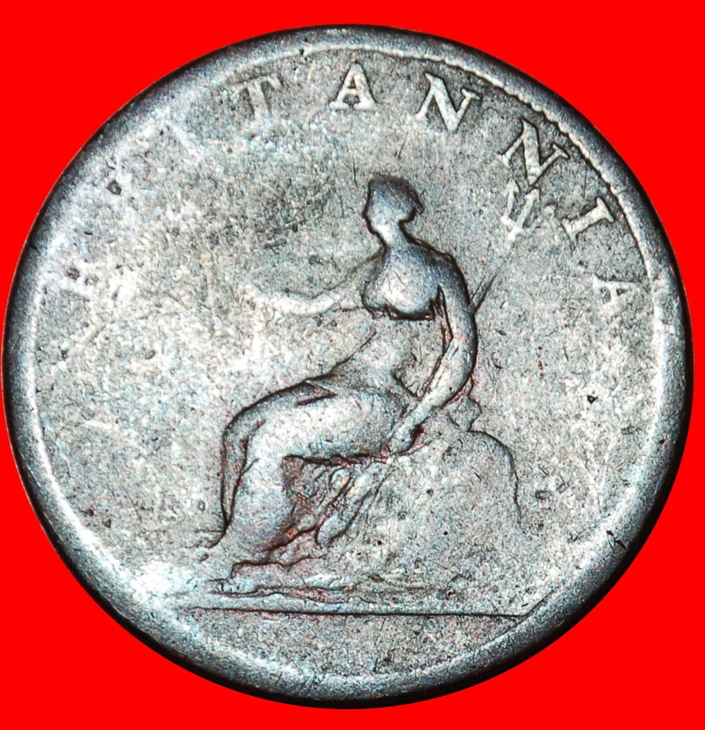  Ⰶ HERRIN DER SEEN (1806-1807):GROSSBRITANNIEN★1/2 PENNY 1807! GEORG III. (1760-1820)★OHNE VORBEHALT!   