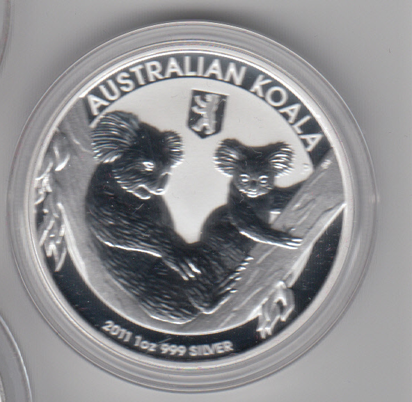  Australien, 1 Dollar 2011, Koala mit Privy Berliner Bär, 1 unze oz Silber   