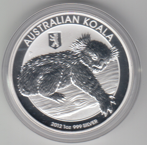  Australien, 1 Dollar 2012, Koala mit Privy Berliner Bär, 1 unze oz Silber   