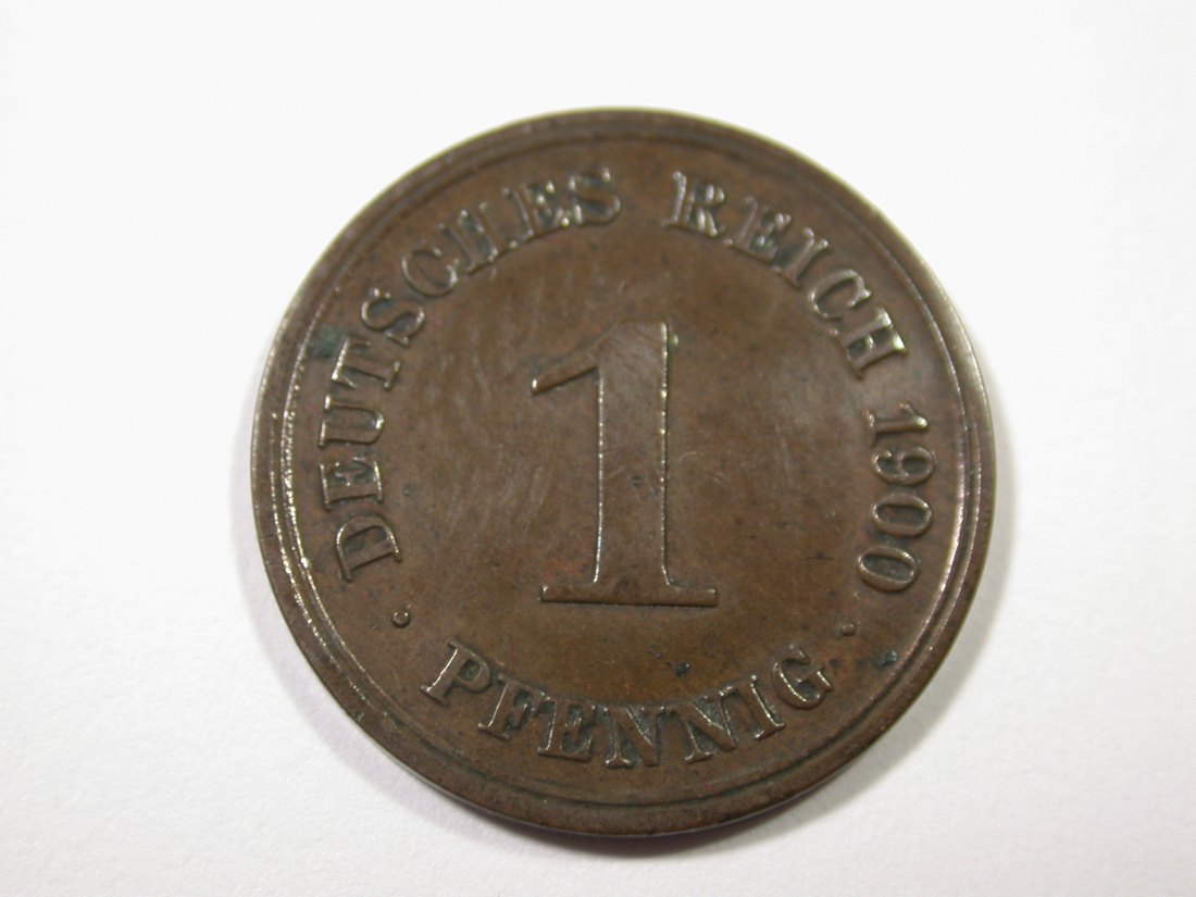  I6 KR  1 Pfennig 1900 D  in ss/ss+  Originalbilder   