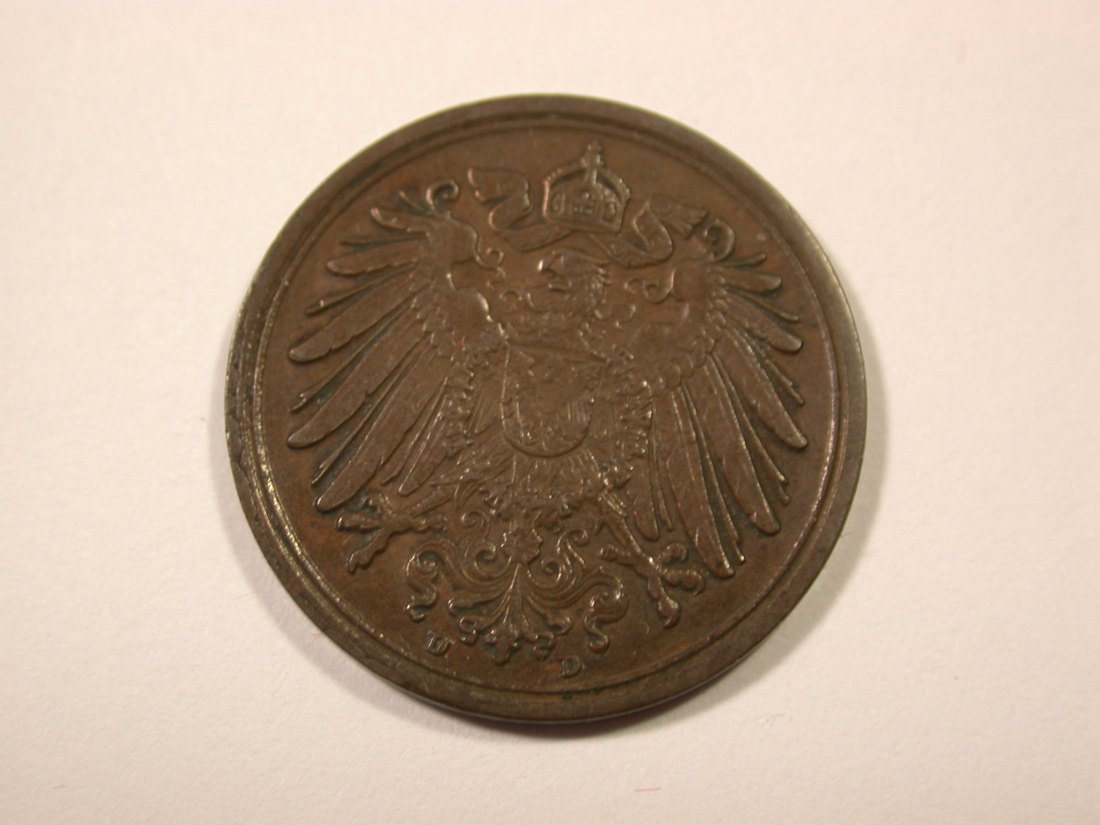  I6 KR  1 Pfennig 1900 D  in ss/ss+  Originalbilder   