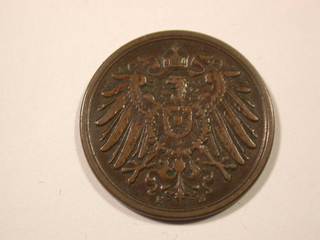  I6 KR  2 Pfennig 1914 E in ss  Originalbilder   