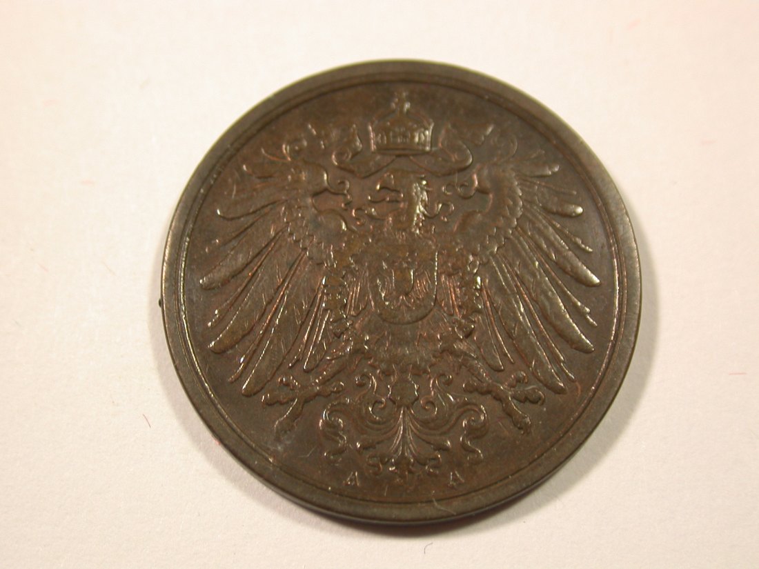  I6 KR  2 Pfennig 1916 A in ss+  Originalbilder   