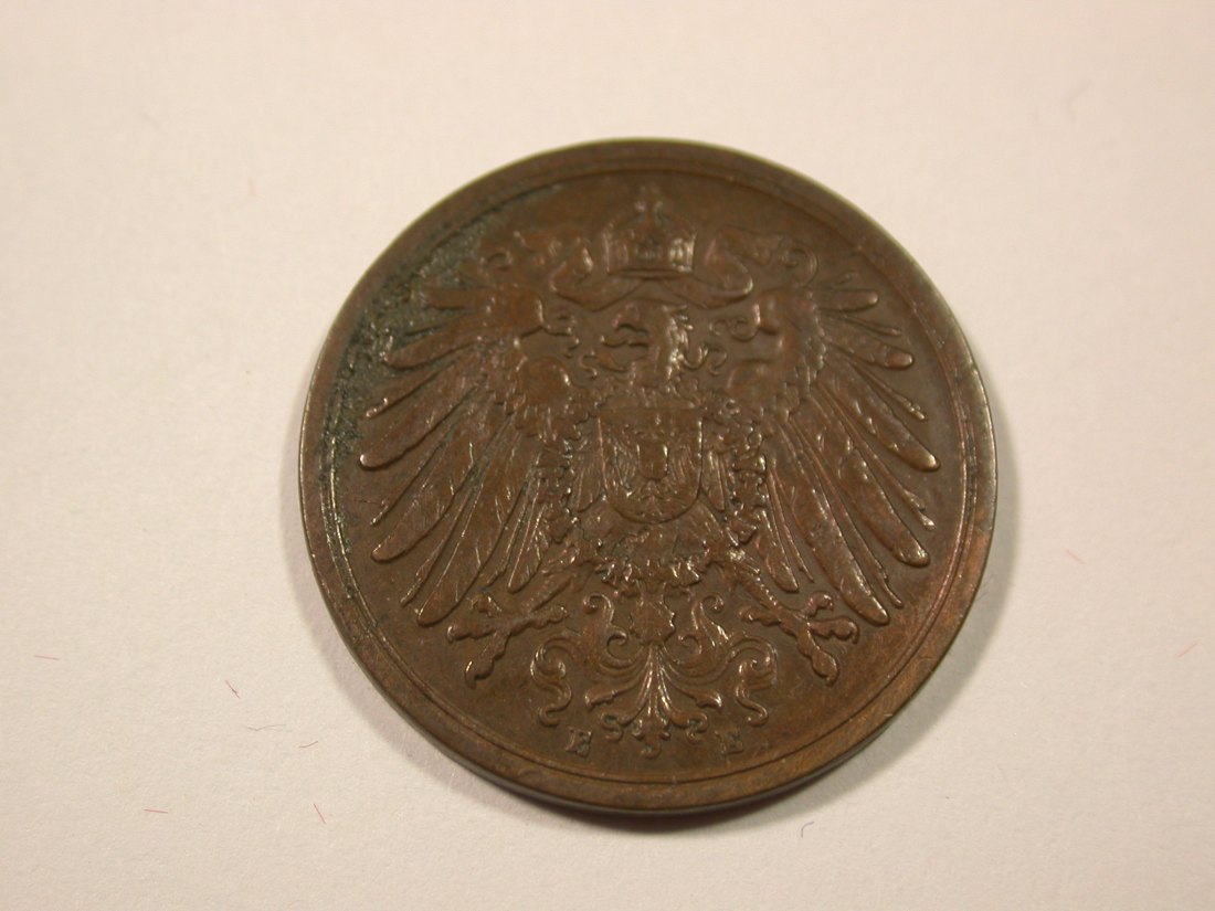  I6 KR  2 Pfennig 1916 E in ss  Originalbilder   