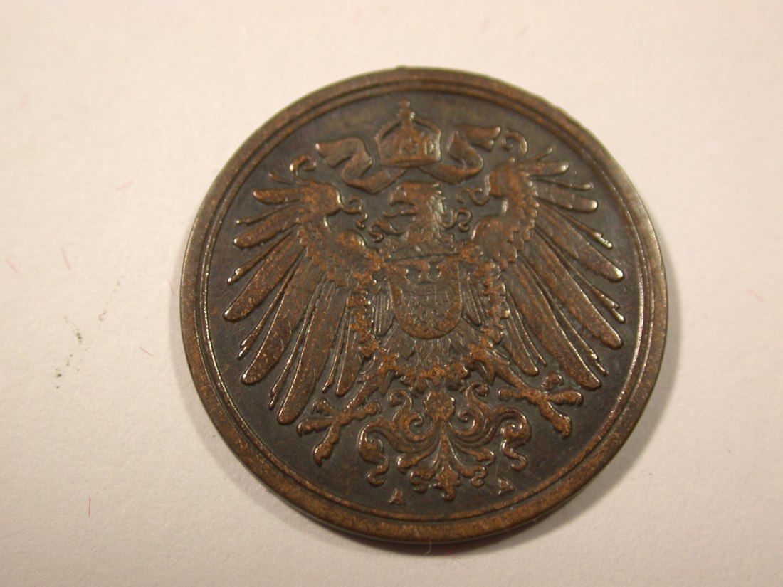  I6 KR  1 Pfennig 1914 A in ss  Originalbilder   