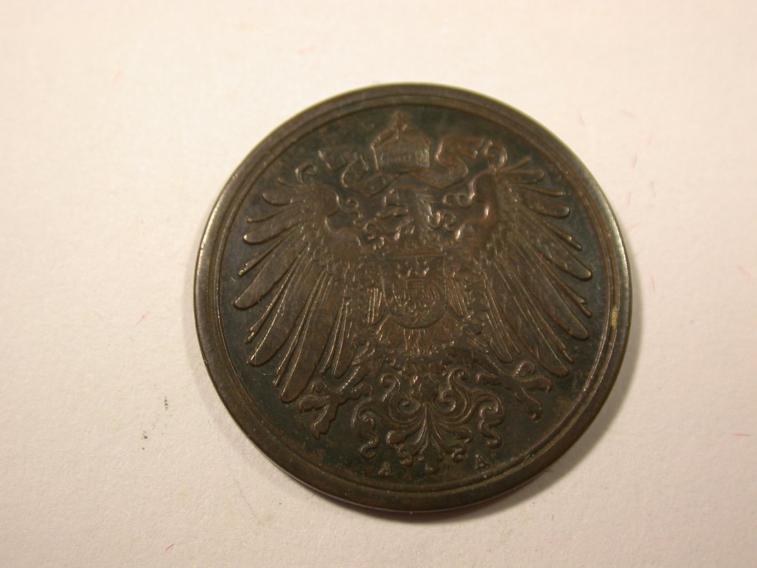  I6 KR  1 Pfennig 1890 A in f.ss  Originalbilder   