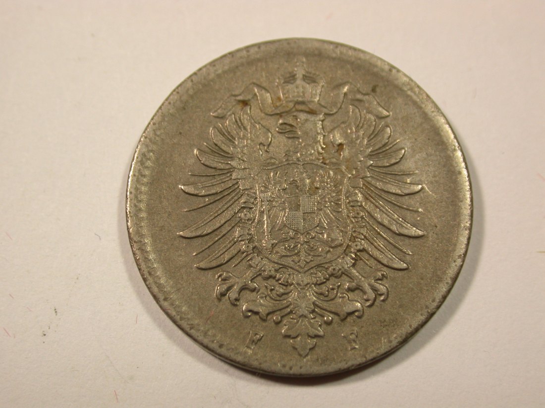  I6  KR  10 Pfennig 1875 F in ss/ss+  Originalbilder   