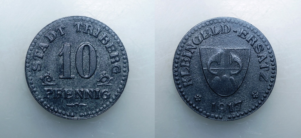  Notgeld, Triberg, 10 Pfennig 1917, Zink   