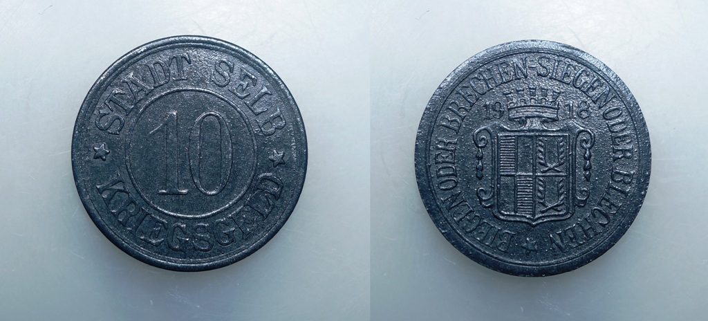  Notgeld, Selb, 10 Pfennig 1918, Zink   