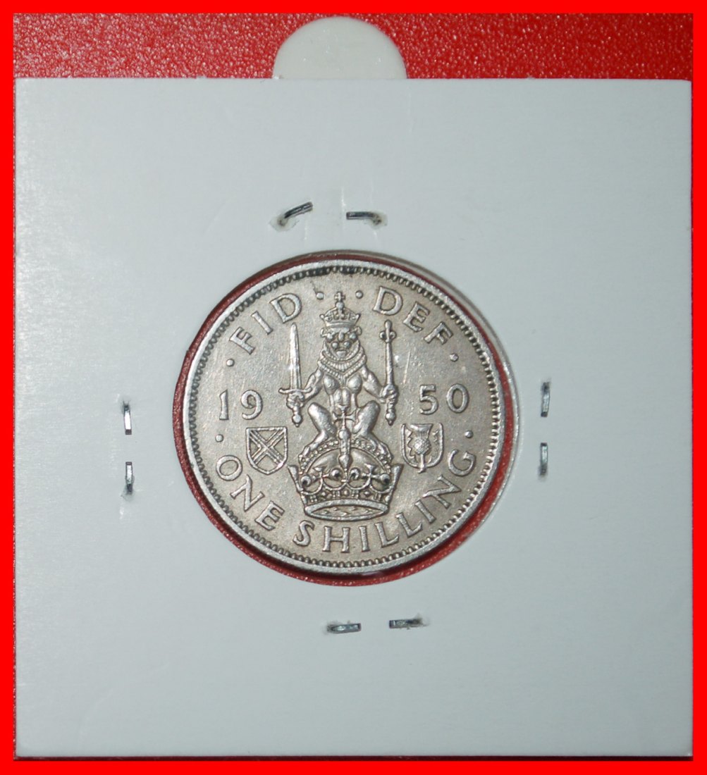  Ⰶ SCOTTISH CREST (1949-1951) WITHOUT INDIA: GREAT BRITAIN ★ 1 SHILLING 1950!★LOW START ★ NO RESERVE!   