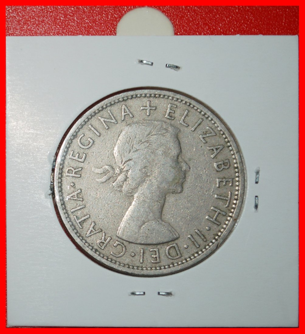  ⰆCOAT OF ARMS 1954-1970:GREAT BRITAIN★HALF CROWN 1956★ELIZABETH II 1953-2022★LOW START ★ NO RESERVE!   