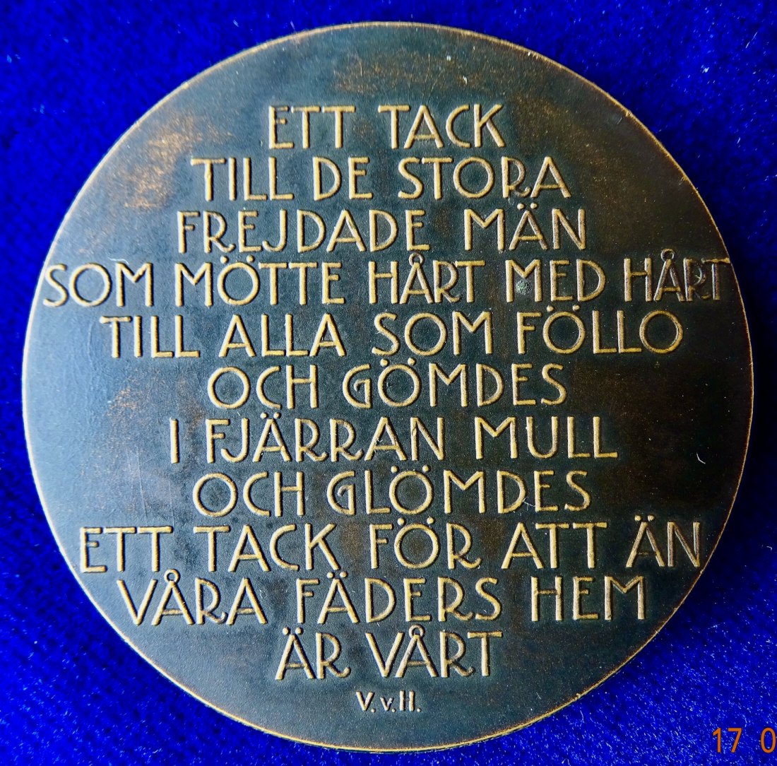  Schweden Medaille zur Auflösung des 1. Königlichen Live Grenadier Regimentes 1927   