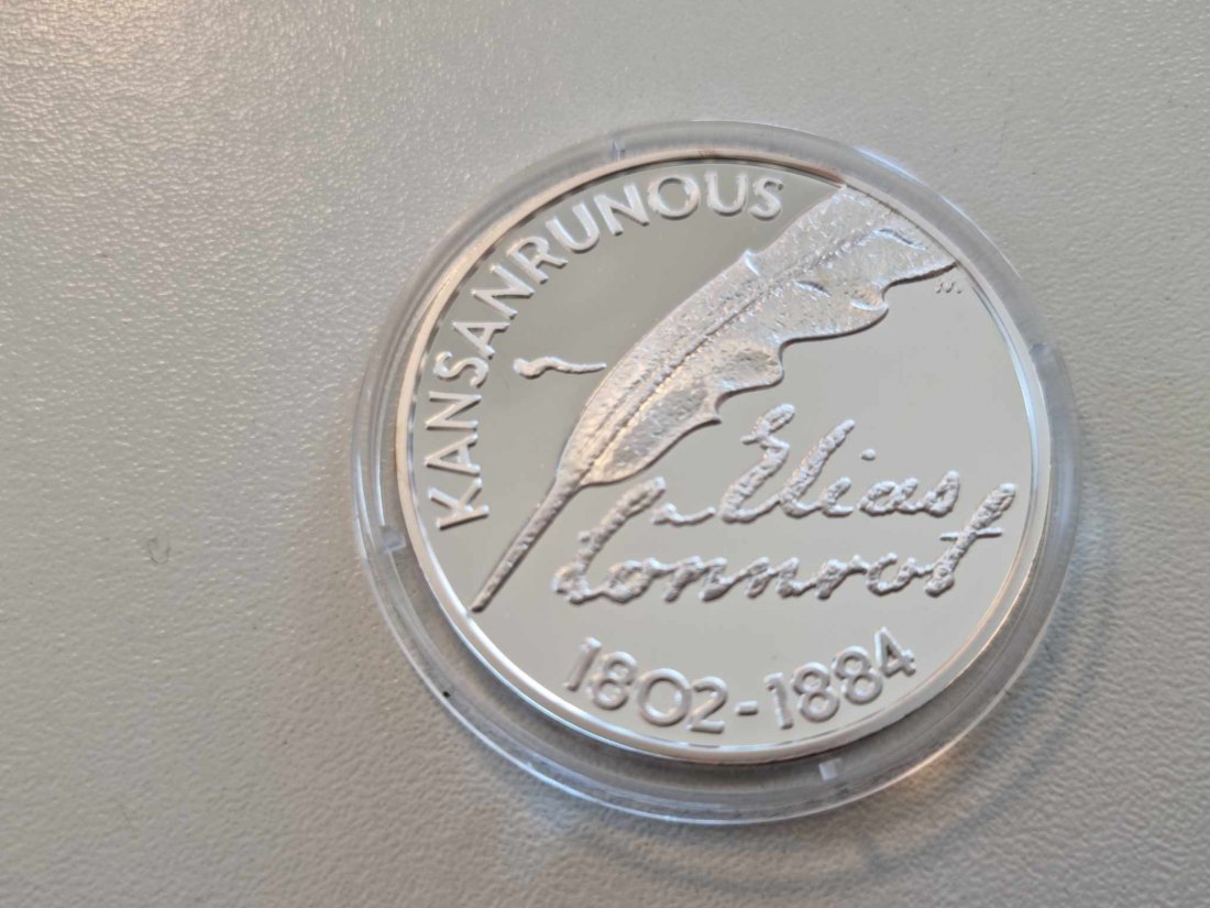  Finnland 10 Euro - 200 Geburtstag von Elias Lönnrot (25,35g Fein Silber)   