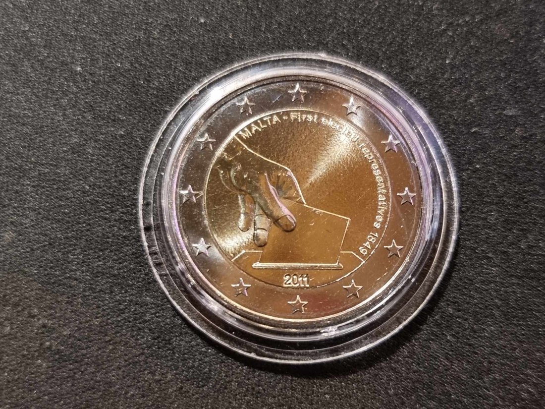  Malta 2 Euro Sondermünze 2011 - Wahl der ersten Abgeordneten 1849   