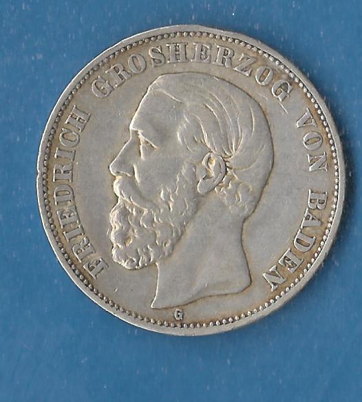  Baden 5 Mark Friedrich II 1894 ss  Münzenankauf Koblenz Frank Maurer AF817   