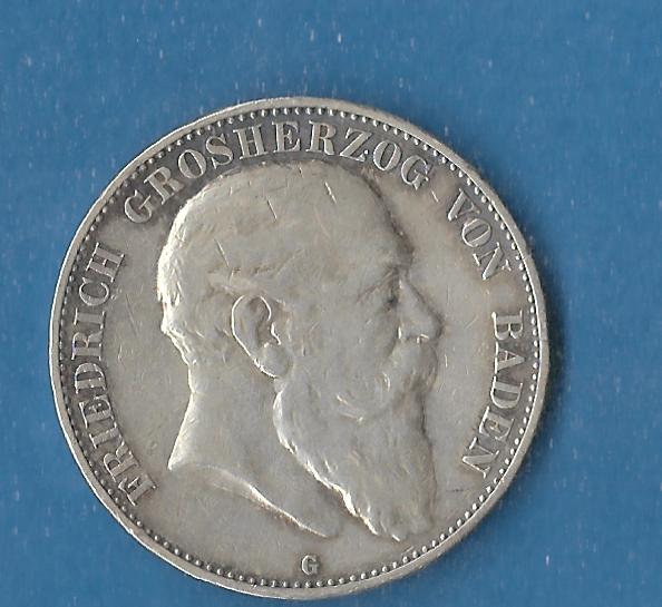  Baden 5 Mark Friedrich 1902  Münzenankauf Koblenz Frank Maurer AF818   