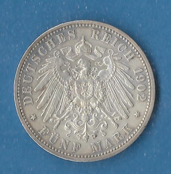  Baden 5 Mark Friedrich 1902  Münzenankauf Koblenz Frank Maurer AF818   