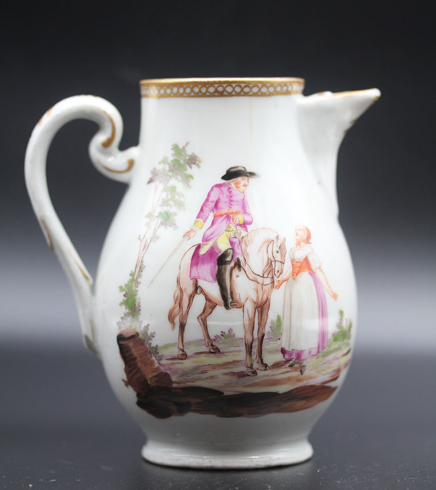  Kanne, Meissen, 1730-1763, SCHLACHTENDARSTELLUNGEN Q-24   