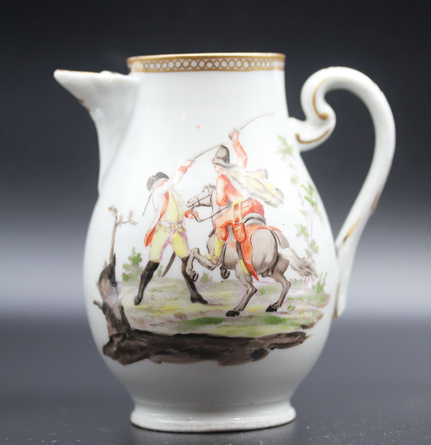  Kanne, Meissen, 1730-1763, SCHLACHTENDARSTELLUNGEN Q-24   