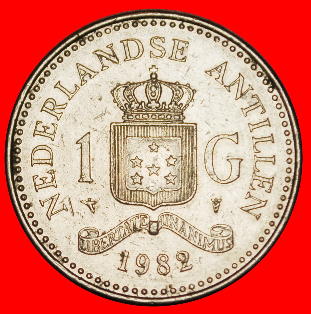  ⰆWITH ARUBA 1980-1985:NETHERLANDS ANTILLES★1 GULDEN 1982★BEATRIX (1980-2013)★LOW START ★ NO RESERVE!   