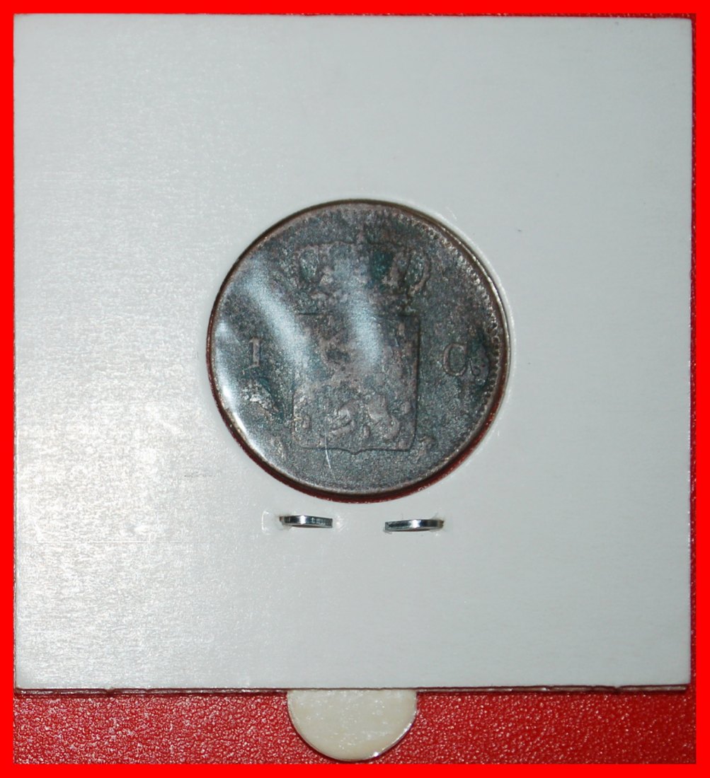  Ⰶ UNCOMMON 1860-1877:NETHERLANDS★1 CENT 1877! WILLIAM III (1849-1890) HOLDER★LOW START ★ NO RESERVE!   