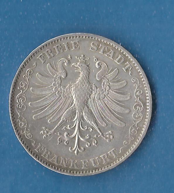  Frankfurt Doppelthaler 3 1/2 Gulden 1842 vz Münzenankauf Koblenz Frank Maurer AF820   