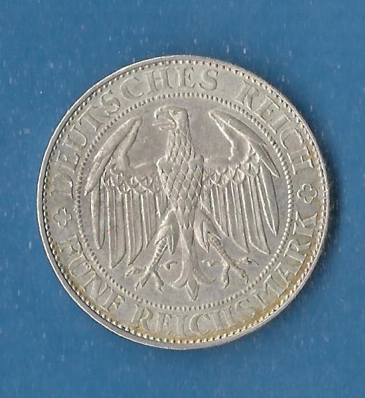  Weimar 5 Mark Meißen 1929 E ss-vz Münzenankauf Koblenz Frank Maurer AF821   