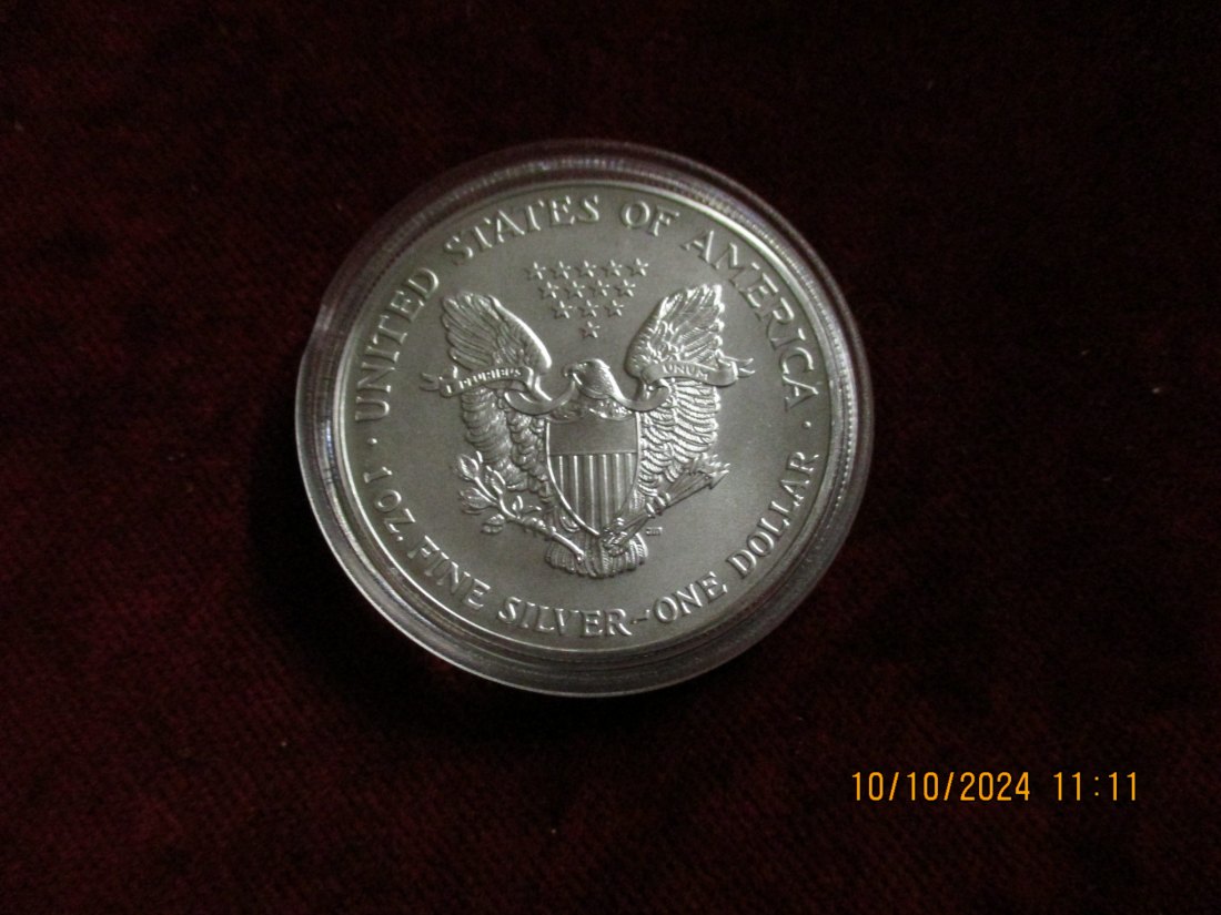  USA - American Eagle 2004 Liberty - 1 oz Silber - 0,999er Silber  teilvergoldet   