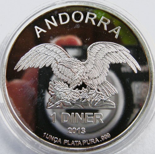  Andorra 1 Diner 2013, Ag 1 Oz   