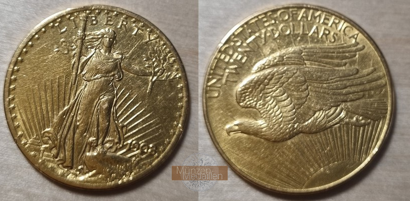 USA  20 Dollar MM-Frankfurt Feingold: 30,09g Double Eagle 1908 