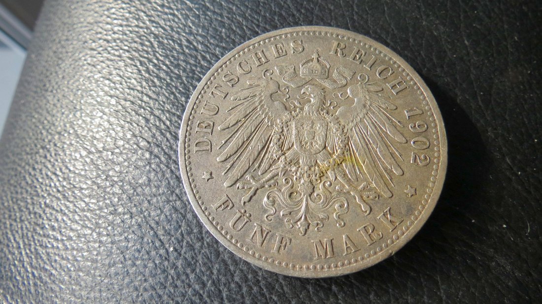  Deutsches Reich 5 Mark Preussen Wilhelm II. 1902; 900er Silber,25 Gramm,  sehr schön   