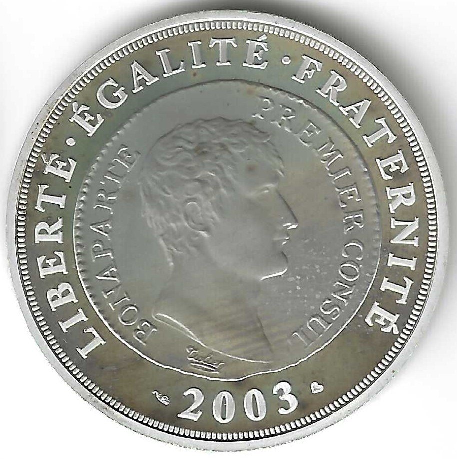  Frankreich, 1,5 (1½) Euro, 2003, 200 Jahre Franc Germinal   